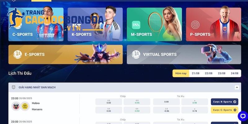 Trang cá cược bóng đá Sky88 đẳng cấp
